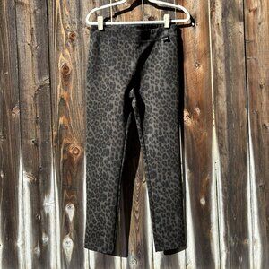 Calvin Klein Dark Cheetah Leopard Animal Print Ponte Leggings Pants S